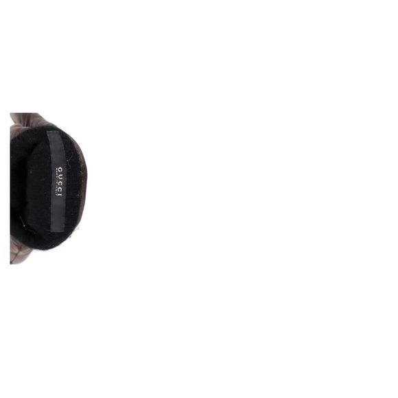 Gucci Web Winter Gloves in Brown Leather - Picture 6 of 6